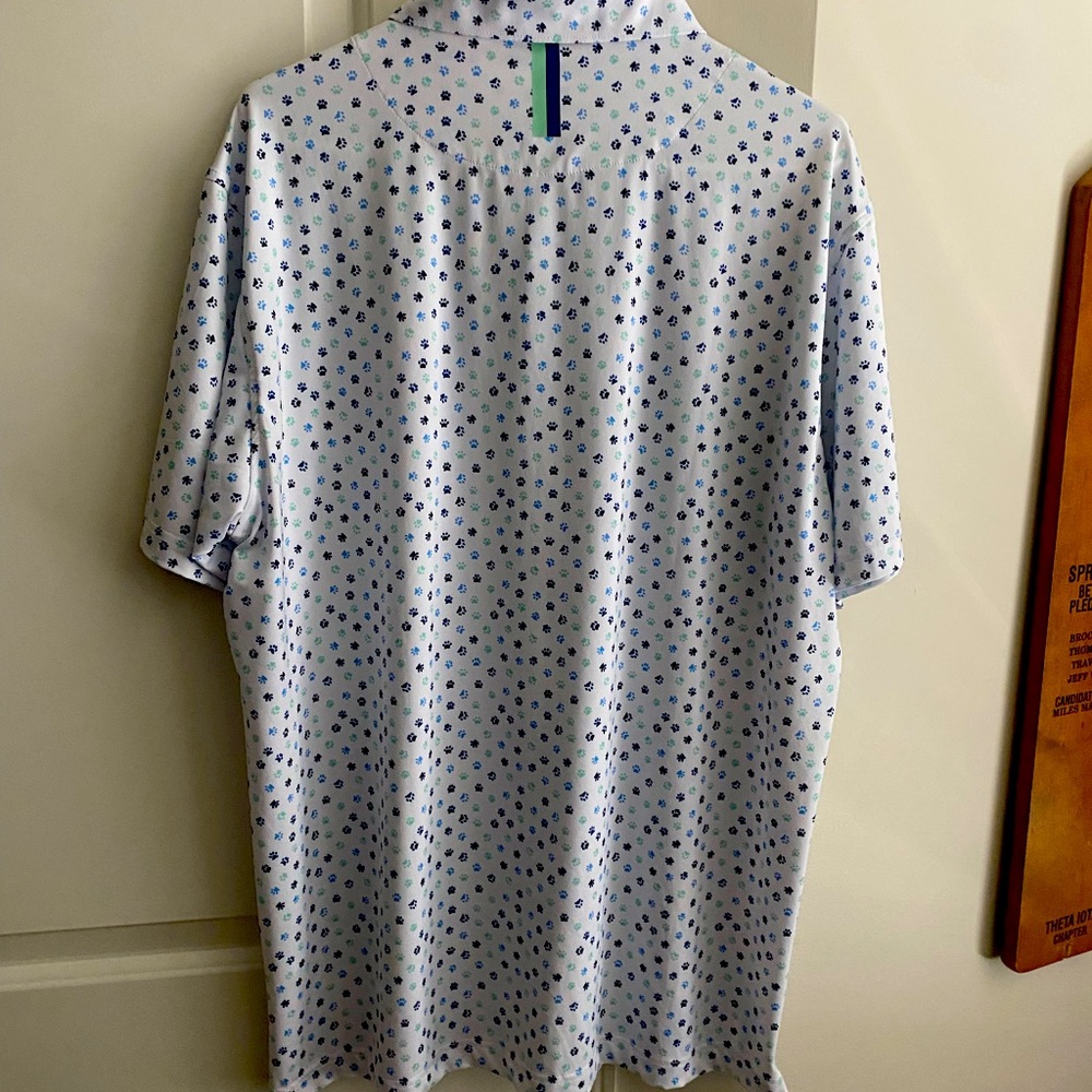RHOBACK MENS POLO- PAW PRINT XL Performance
